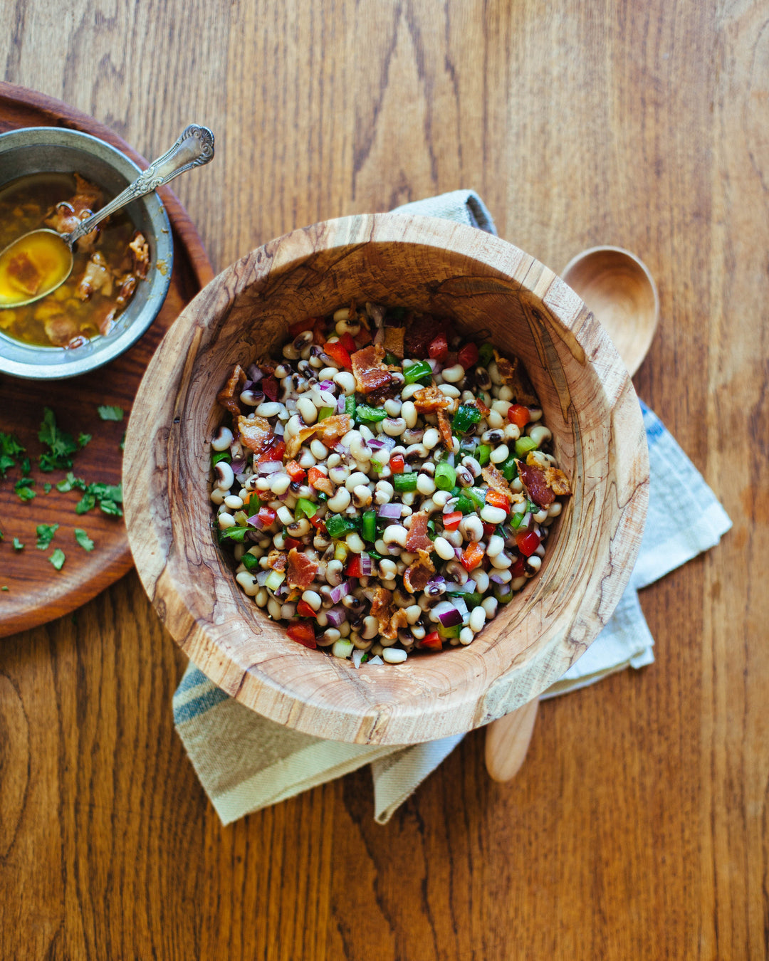 Black-Eyed Pea Salad with Hot Bacon Dressing