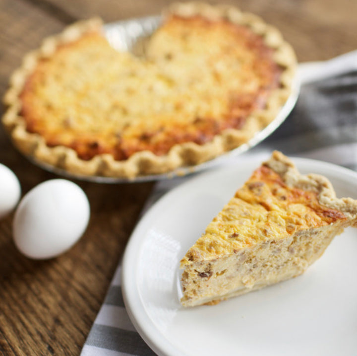 Gluten Free Sausage & Onion Quiche - Southern Baked Pie Company