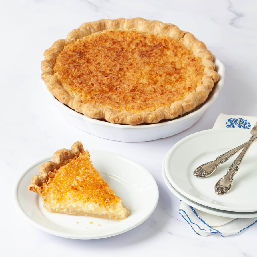 Gluten Free French Coconut Custard Pie - Southern Baked Pie Company